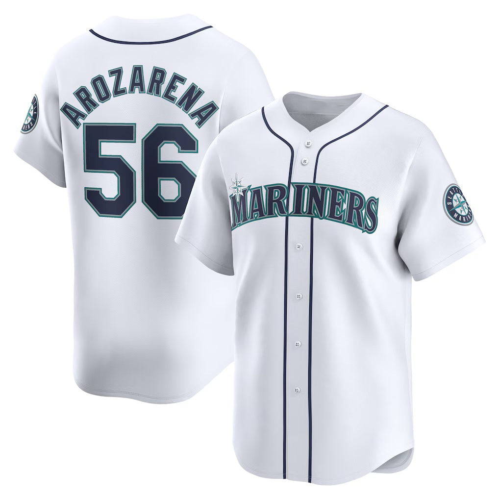 Seattle Mariners #56 Randy Arozarena White JEROMEN Home Limited Player Jersey