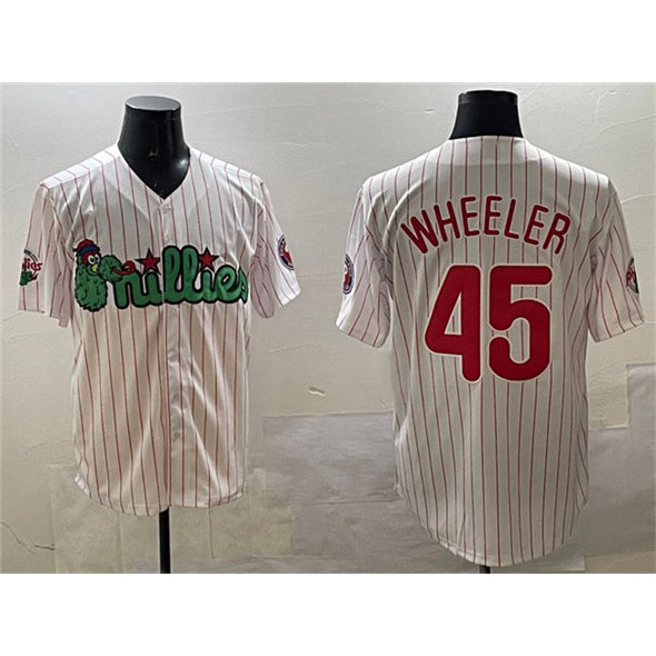 Philadelphia Phillies #45 Zack Wheeler White JEROMEN Phanatic Cool Base Stitched Jersey