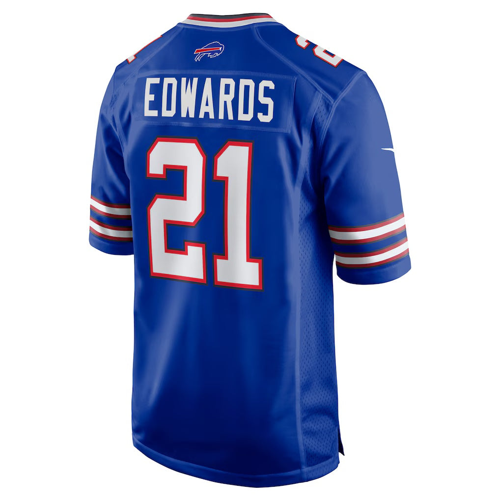 B.Bills #21 Mike Edwards Royal JEROMEN Game Jersey