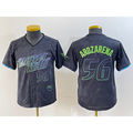 Tampa Bay Rays #56 Randy Arozarena Number Charcoal JEROMEN 2024 City Connect Limited Stitched Jersey 2