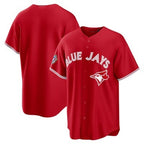 Toronto Blue Jays Blank Red JEROMEN 50 Seasons Patch Stitched Jersey