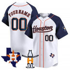 Custom Houston Astros Houston Rodeo Patch Vapor Premier Limited Jersey ¨C White 3 JEROMEN