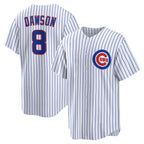 Chicago Cubs #8 Andre Dawson White JEROMEN Home Retired Player Replica Jersey