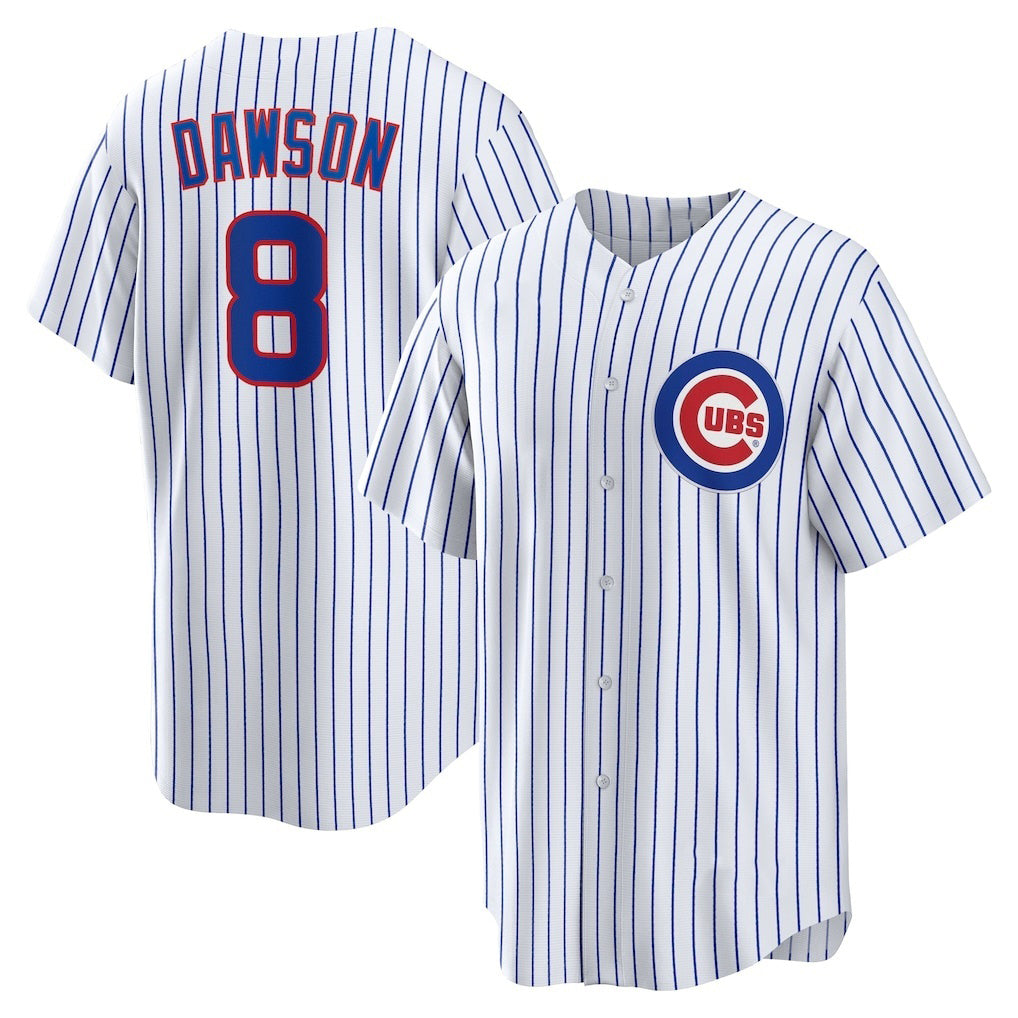 Chicago Cubs #8 Andre Dawson White JEROMEN Home Retired Player Replica Jersey