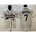 Chicago White Sox #7 Tim Anderson White JEROMEN Cool Base Stitched Jersey 2