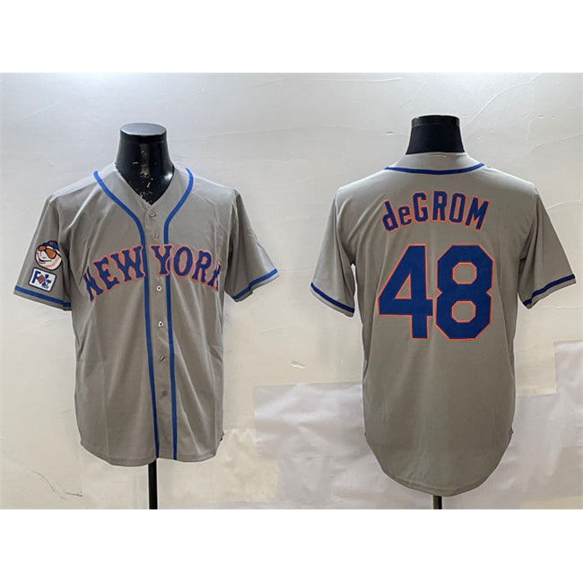 New York Mets #48 Jacob DeGrom Grey JEROMEN 2025 Spring Training Cool Base Stitched Jersey