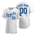 Custom Kansas City Royals White JEROMEN 2020 Stitched Flex Base Jersey