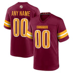 Custom W.Commanders Burgundy JEROMEN Game Player Jersey