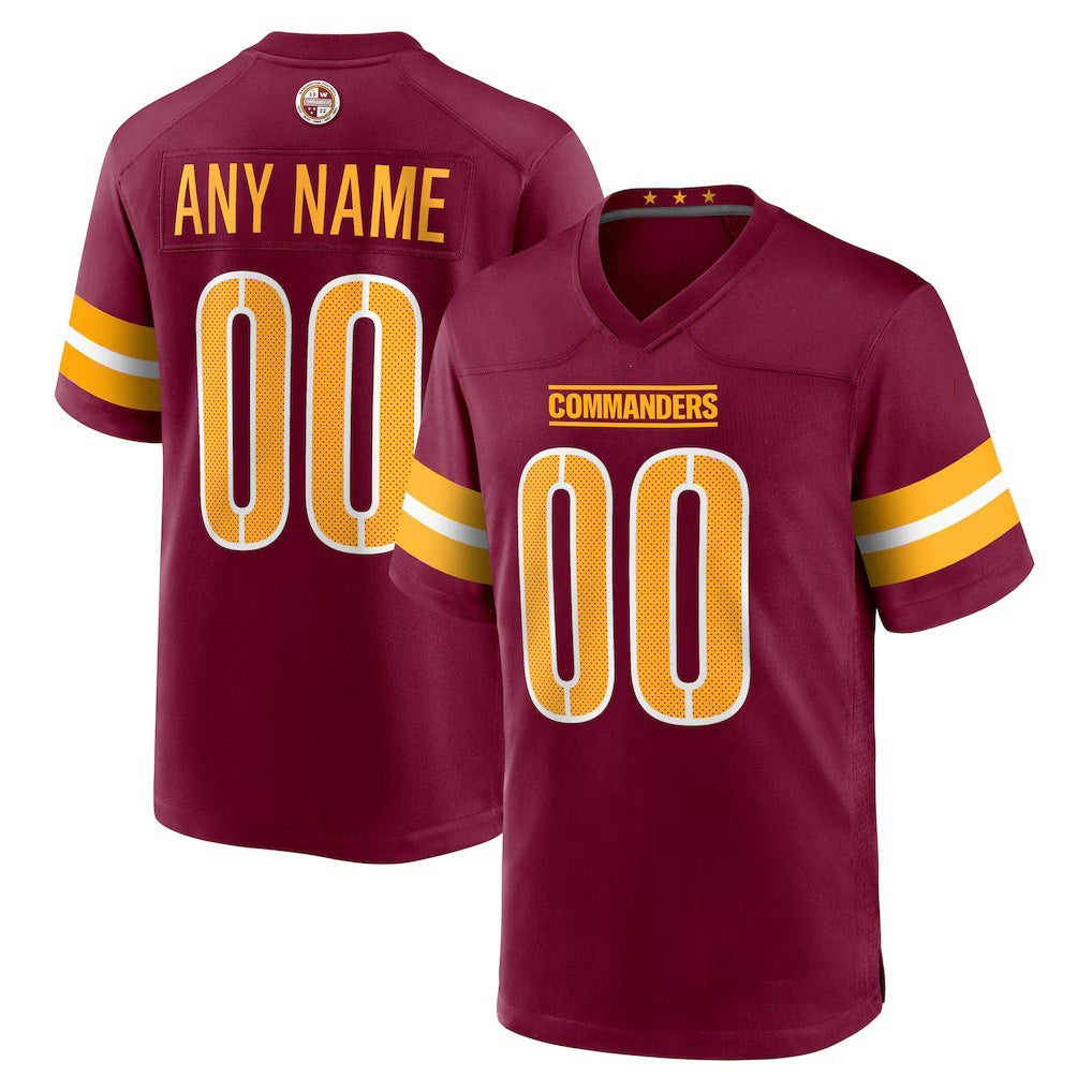 Custom W.Commanders Burgundy JEROMEN Game Player Jersey