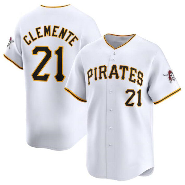 Pittsburgh Pirates #21 Roberto Clemente White JEROMEN Home Limited Stitched Jersey