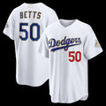 Los Angeles Dodgers #50 Mookie Betts White JEROMEN 2026 Gold Collection Stadium Jersey