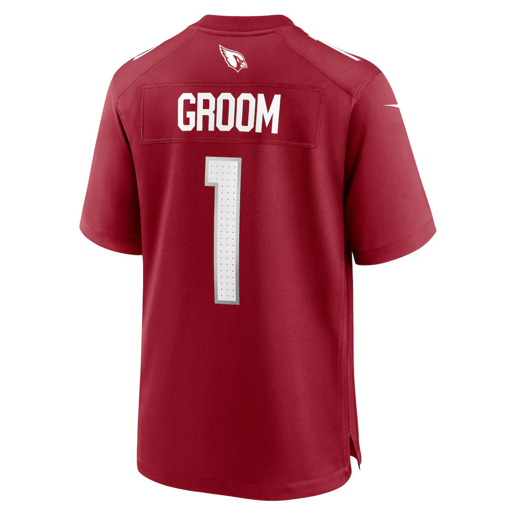 A.Cardinals Number #1 Groom JEROMEN Cardinal Game Jersey