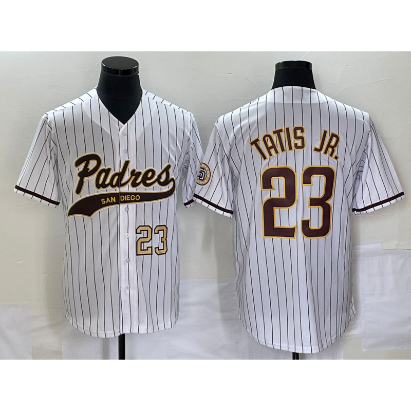 San Diego Padres #23 Fernando Tatis Jr Number White JEROMEN NEW 2023 Cool Base Stitched Jersey