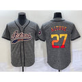 Houston Astros #27 Jose Altuve Grey JEROMEN Gridiron Cool Base Stitched Jersey