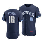 Chicago Cubs #16 Patrick Wisdom 2021 Navy JEROMEN City Connect Stitched Jersey