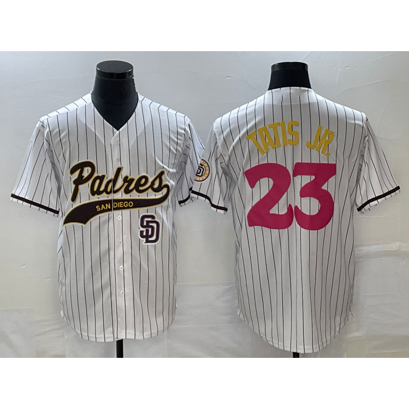 San Diego Padres #23 Fernando Tatis Jr White JEROMEN NEW 2023 City Connect Cool Base Stitched Jersey