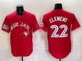 Toronto Blue Jays #22 Ernie Clement Red JEROMEN 50 Seasons Patch Stitched Jersey