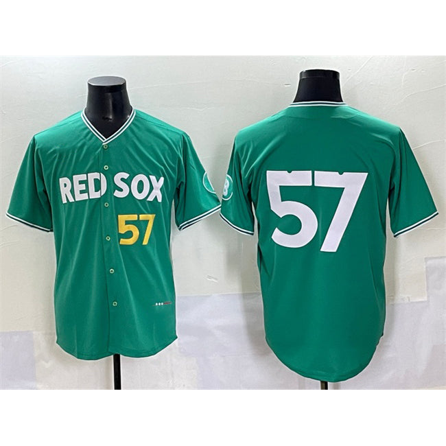 Boston Red Sox #57 Greg Weissert Green JEROMEN 2025 City Connect Limited Stitched Jersey