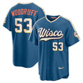 Milwaukee Brewers #53 Brandon Woodruff Mineral Blue JEROMEN 2026 City Connect Stadium Jersey