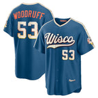Milwaukee Brewers #53 Brandon Woodruff Mineral Blue JEROMEN 2026 City Connect Stadium Jersey