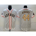 Houston Astros #44 Yordan Alvarez 2023 White Gold JEROMEN World Serise Champions Patch Flex Base Stitched Jersey