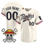 Custom Minnesota Twins x One Piece Cream JEROMEN Vapor Premier Limited Jersey - Stitched