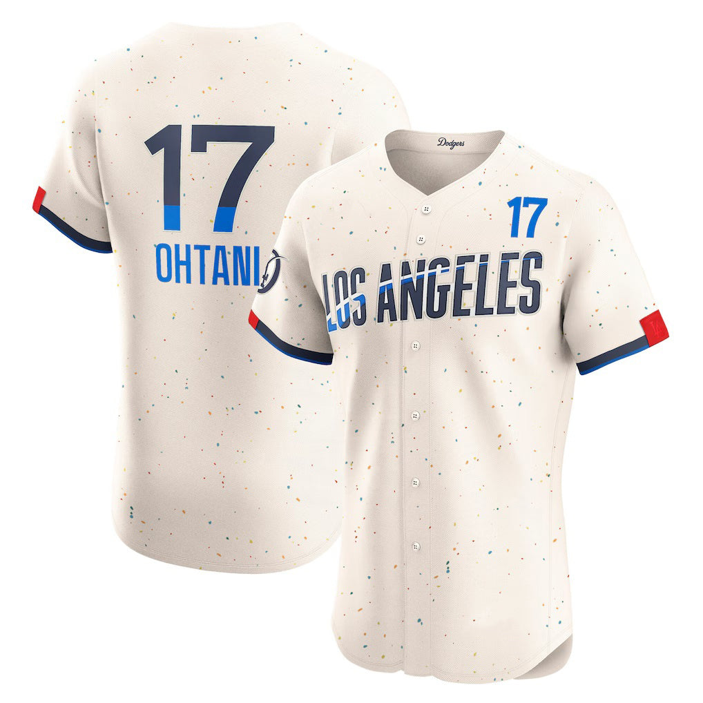 Los Angeles Dodgers #17 Shohei Ohtani Cream JEROMEN City Connect Elite Jersey