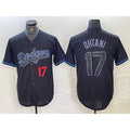 Los Angeles Dodgers #17 Shohei Ohtani Number Lights Out Black JEROMEN Fashion Stitched Cool Base Jersey