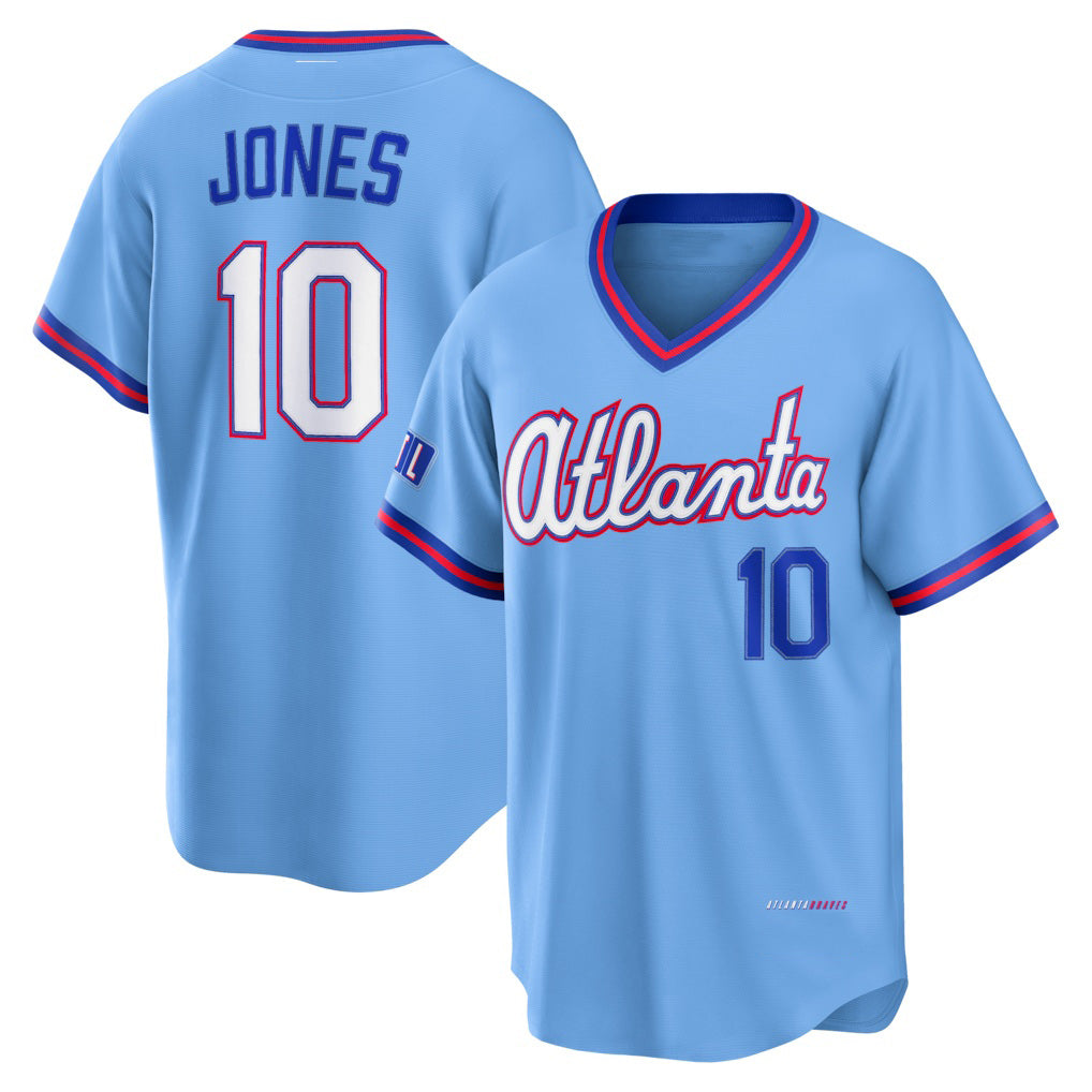 Atlanta Braves #10 Chipper Jones Powder Blue JEROMEN 2026 City Connect Stadium Jersey