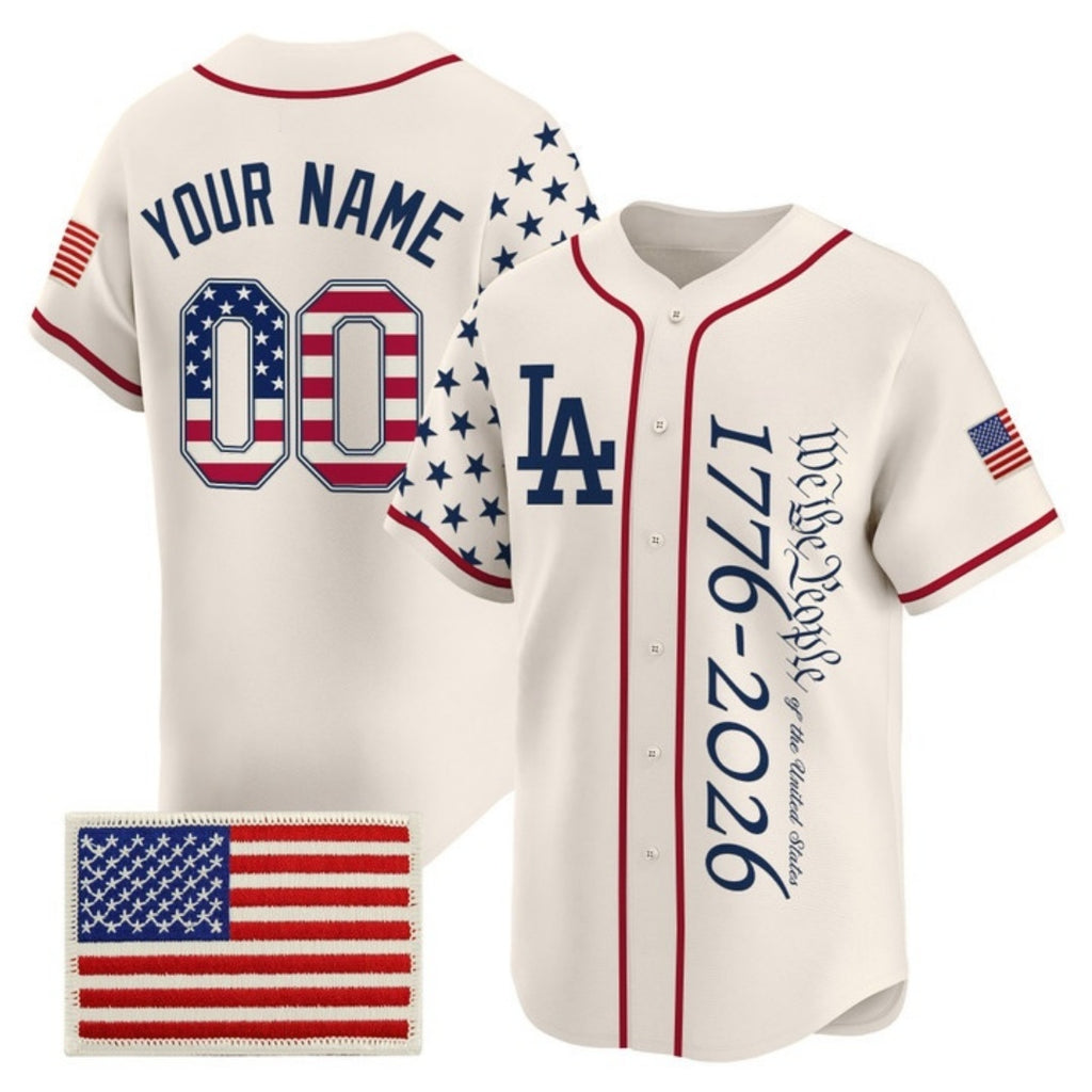 Custom Los Angeles Angels America 250 Edition Vapor Premier Limited Cream JEROMEN Stitched Jerseys