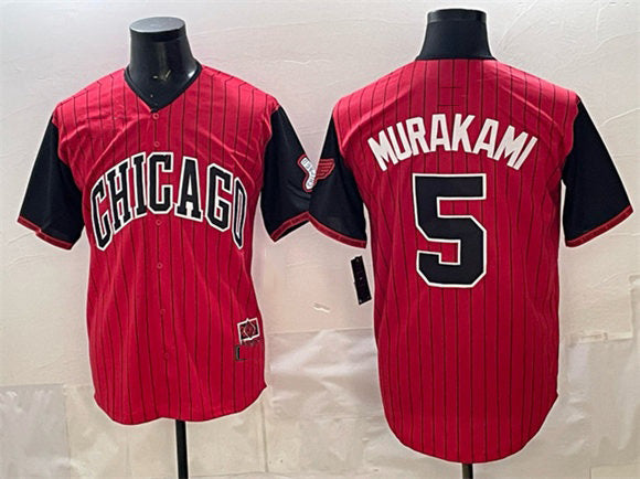 Chicago White Sox #5 Munetaka Murakami Red JEROMEN Black 2025 City Connect Limited Stitched Jersey