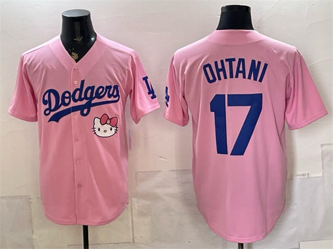 Los Angeles Dodgers #17 Shohei Ohtani Pink JEROMEN 2025 Hello Kitty Vapor Limited Stitched Jersey 2