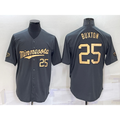 Minnesota Twins #25 Byron Buxton Number Grey JEROMEN 2022 All Star Stitched Cool Base Jersey