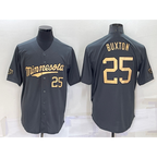 Minnesota Twins #25 Byron Buxton Number Grey JEROMEN 2022 All Star Stitched Cool Base Jersey