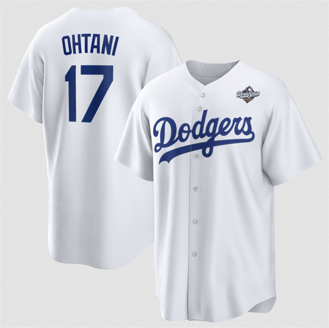 Los Angeles Dodgers #17 Shohei Ohtani White JEROMEN 2025 World Series Home Cool Base Stitched Jersey