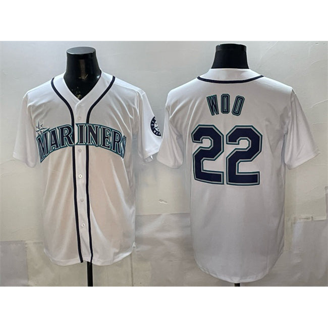 Seattle Mariners #22 Bryan Woo White JEROMEN Cool Base Stitched Jersey