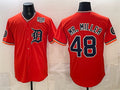 Detroit Tigers #48 Mr. Miller Orange JEROMEN 2026 Alternate USA 250' Patch Vapor Premier Limited Stitched Jersey