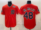 Detroit Tigers #48 Mr. Miller Orange JEROMEN 2026 Alternate USA 250' Patch Vapor Premier Limited Stitched Jersey