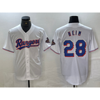 Texas Rangers #28 Jonah Heim White JEROMEN 2023 World Series Champions Cool Base Jersey