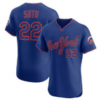 New York Mets #22 Juan Soto Royal JEROMEN Alternate 2 Elite Jersey