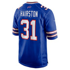 B.Bills #31 Maxwell Hairston Royal JEROMEN 2025 Draft First Round Pick Game Jersey