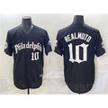 Philadelphia Phillies #10 J.T. Realmuto Black JEROMEN Gothic Vapor Limited Stitched Jersey