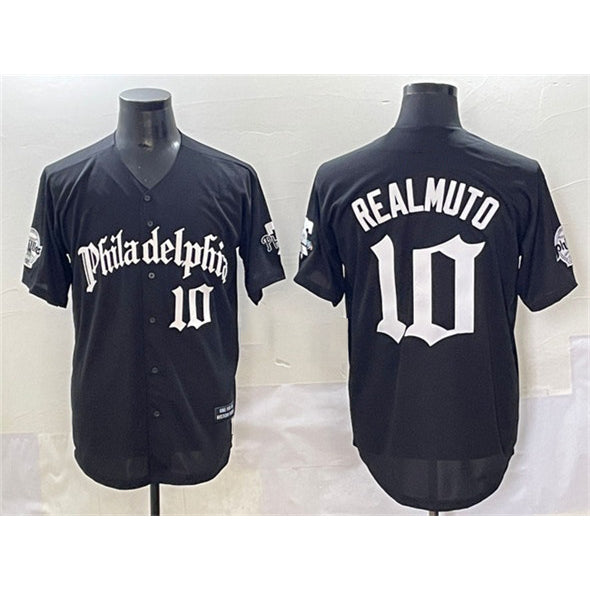 Philadelphia Phillies #10 J.T. Realmuto Black JEROMEN Gothic Vapor Limited Stitched Jersey