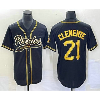 Pittsburgh Pirates #21 Roberto Clemente Black JEROMEN Cool Base Stitched Jersey