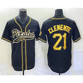Pittsburgh Pirates #21 Roberto Clemente Black JEROMEN Cool Base Stitched Jersey