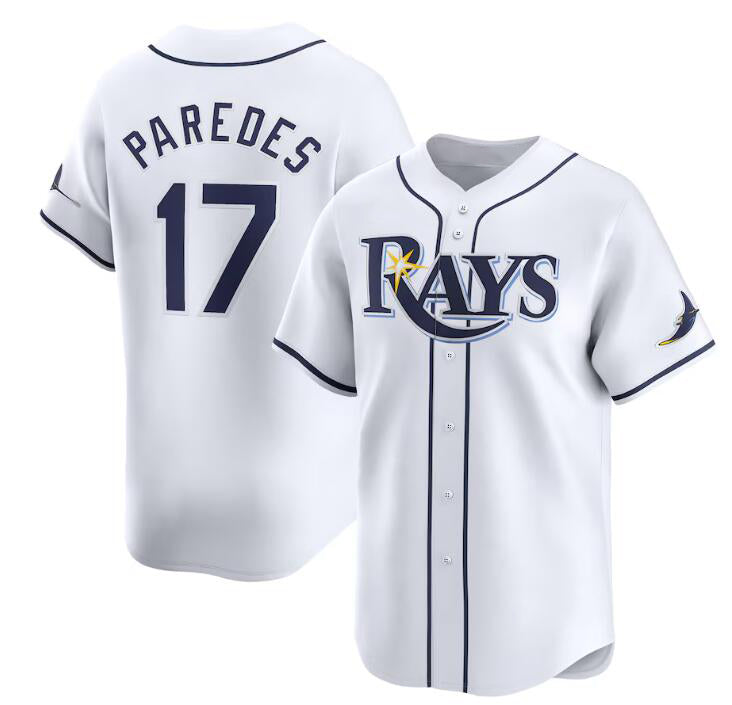 Tampa Bay Rays #17 Isaac Paredes White JEROMEN Home Limited Stitched Jersey