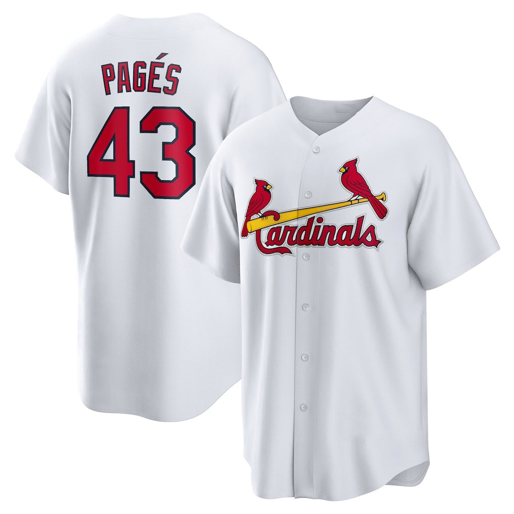 St. Louis Cardinals #43 Pedro Pag¨¦s White JEROMEN Home Replica Jersey