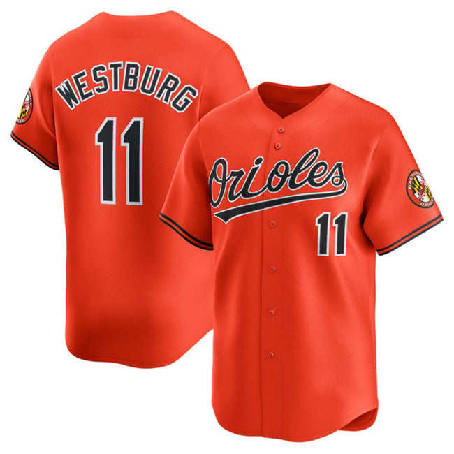 Baltimore Orioles #11 Jordan Westburg Orange JEROMEN 2025 2nd Alternate Limited Cool Base Stitched Jersey