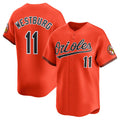 Baltimore Orioles #11 Jordan Westburg Orange JEROMEN 2025 2nd Alternate Limited Cool Base Stitched Jersey