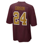 W.Football Team #24 Antonio Gibson Burgundy JEROMEN Alternate Player Game Jersey